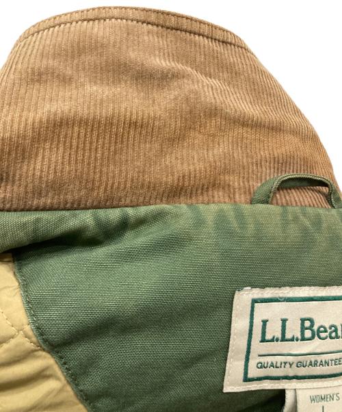 L.L.Bean（エルエルビーン）L.L.Bean (エルエルビーン) 襟切替ハンティングジャケット カーキ×ブラウン サイズ:SIZE Lの古着・服飾アイテム