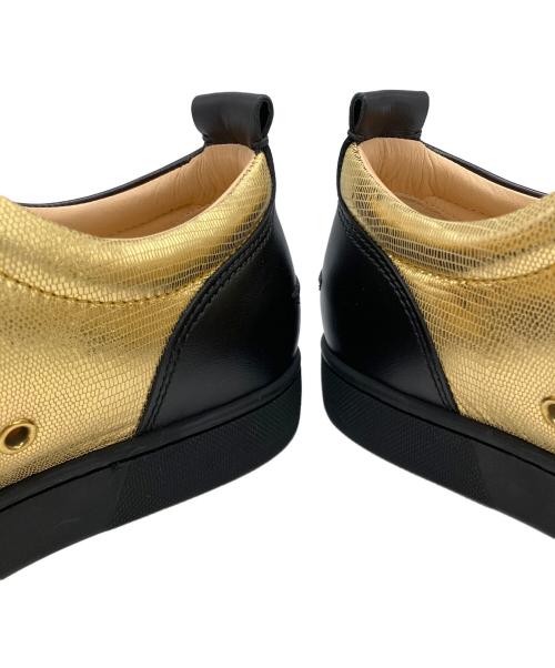 Christian Louboutin（クリスチャン・ルブタン）Christian Louboutin (クリスチャン・ルブタン) ローカットスニーカー ブラック×ゴールド サイズ:SIZE 42の古着・服飾アイテム