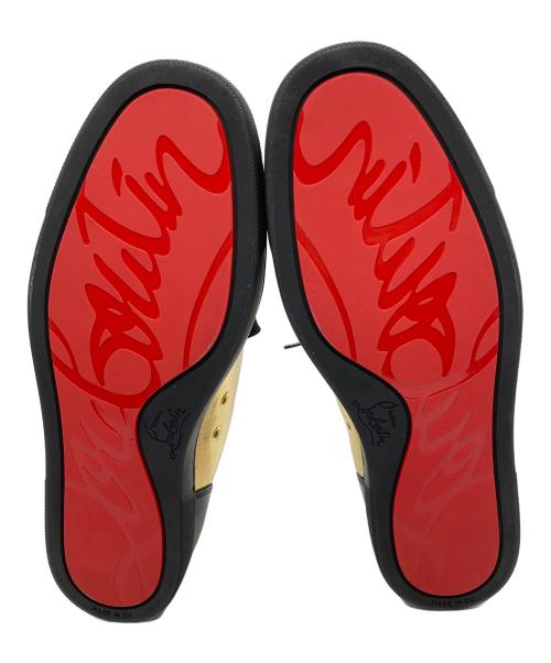 Christian Louboutin（クリスチャン・ルブタン）Christian Louboutin (クリスチャン・ルブタン) ローカットスニーカー ブラック×ゴールド サイズ:SIZE 42の古着・服飾アイテム