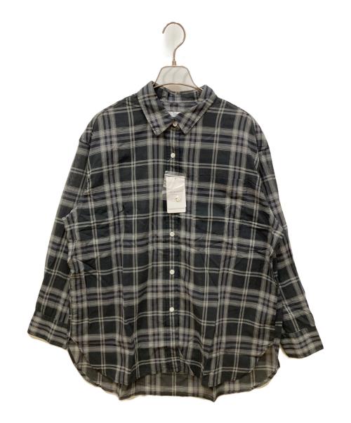 JOURNAL STANDARD relume（ジャーナルスタンダード レリューム）JOURNAL STANDARD relume (ジャーナルスタンダード レリューム) シアーボイルコットンチェックシャツ グレー サイズ:SIZE Free 未使用品の古着・服飾アイテム