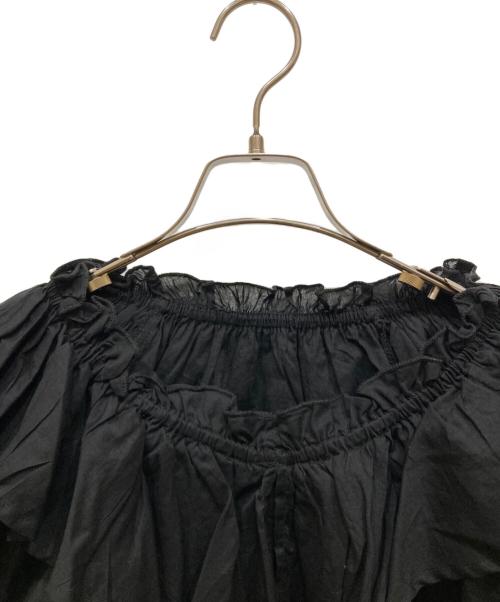 SLOBE IENA（スローブ イエナ）SLOBE IENA (スローブ イエナ) Indiaコットンボイルフリルブラウス ブラック サイズ:SIZE Free 未使用品の古着・服飾アイテム