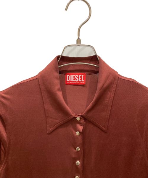 DIESEL（ディーゼル）DIESEL (ディーゼル) ポロミニドレス ブラウン サイズ:SIZE Lの古着・服飾アイテム
