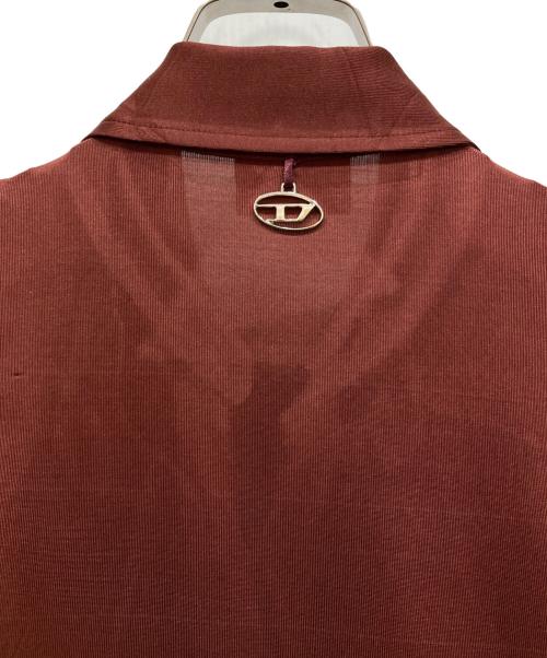 DIESEL（ディーゼル）DIESEL (ディーゼル) ポロミニドレス ブラウン サイズ:SIZE Lの古着・服飾アイテム