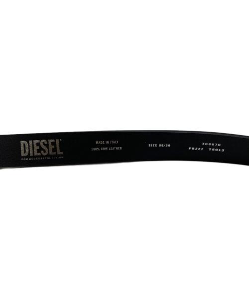 DIESEL（ディーゼル）DIESEL (ディーゼル) レザーベルト ブラックの古着・服飾アイテム