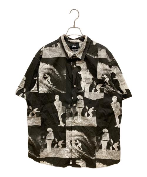 stussy（ステューシー）stussy (ステューシー) 総柄シャツ ブラック サイズ:SIZE XLの古着・服飾アイテム