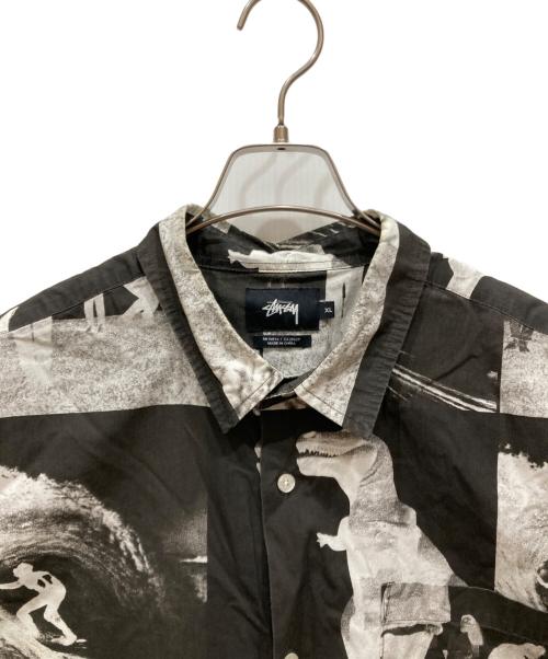 stussy（ステューシー）stussy (ステューシー) 総柄シャツ ブラック サイズ:SIZE XLの古着・服飾アイテム