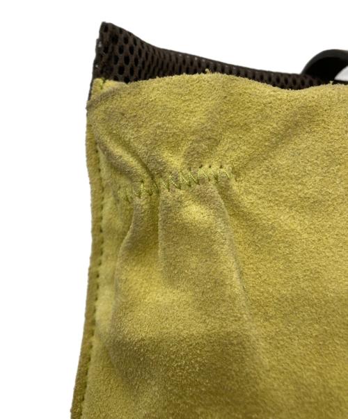 MIU MIU（ミュウミュウ）MIU MIU (ミュウミュウ) SUEDE LEATHER MESH SHOULDER BAG イエロー×ブラウンの古着・服飾アイテム
