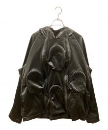 LUCA HAMERS（ルカ・ハマース）の古着「RECLUSE 3.0 HOODED SHELL VOID HYPERGLOSS」｜ブラック