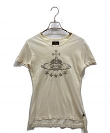 Vivienne Westwood（ヴィヴィアンウエストウッド）の古着「スパンコール オーブT」｜ベージュ