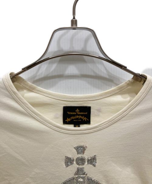 Vivienne Westwood（ヴィヴィアンウエストウッド）Vivienne Westwood (ヴィヴィアンウエストウッド) スパンコール オーブT ベージュ サイズ:SIZE Mの古着・服飾アイテム