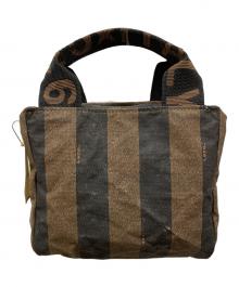 FENDI（フェンディ）の古着「ペカン柄ミニポーチハンドバッグ」｜ブラウン