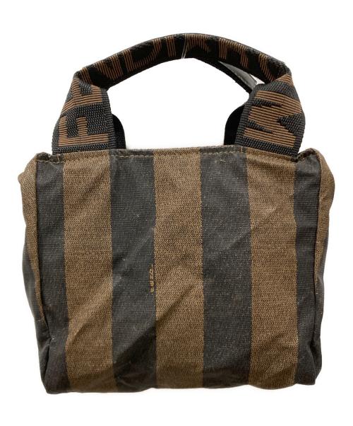 FENDI（フェンディ）FENDI (フェンディ) ペカン柄ミニポーチハンドバッグ ブラウンの古着・服飾アイテム