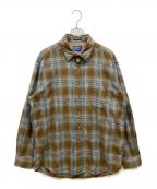 PENDLETONペンドルトン）の古着「エルボーパッチウールチェックシャツ」｜ブラウン×ブルー