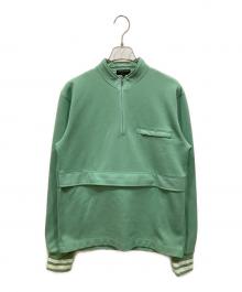COMME des GARCONS HOMME PLUS（コムデギャルソンオムプリュス）の古着「ハーフジップスウェット」｜グリーン