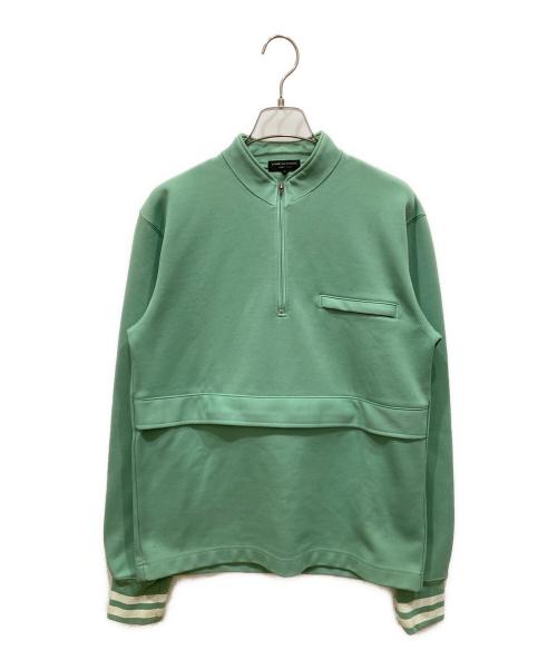 COMME des GARCONS HOMME PLUS（コムデギャルソンオムプリュス）COMME des GARCONS HOMME PLUS (コムデギャルソンオムプリュス) ハーフジップスウェット グリーン サイズ:SIZE Lの古着・服飾アイテム