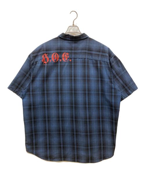 SUPREME（シュプリーム）Supreme (シュプリーム) Bernadette Corporation (バーナデット コーポレーション) S S Work Shirt ブルー サイズ:SIZE XLの古着・服飾アイテム