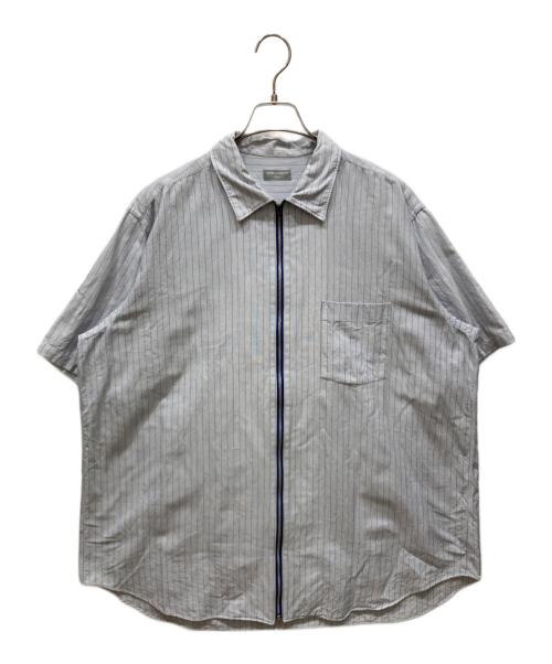 COMME des GARCONS HOMME（コムデギャルソン オム）COMME des GARCONS HOMME (コムデギャルソン オム) ストライプジップシャツ ブルー サイズ:不明の古着・服飾アイテム