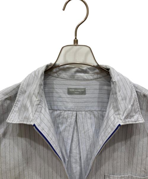 COMME des GARCONS HOMME（コムデギャルソン オム）COMME des GARCONS HOMME (コムデギャルソン オム) ストライプジップシャツ ブルー サイズ:不明の古着・服飾アイテム