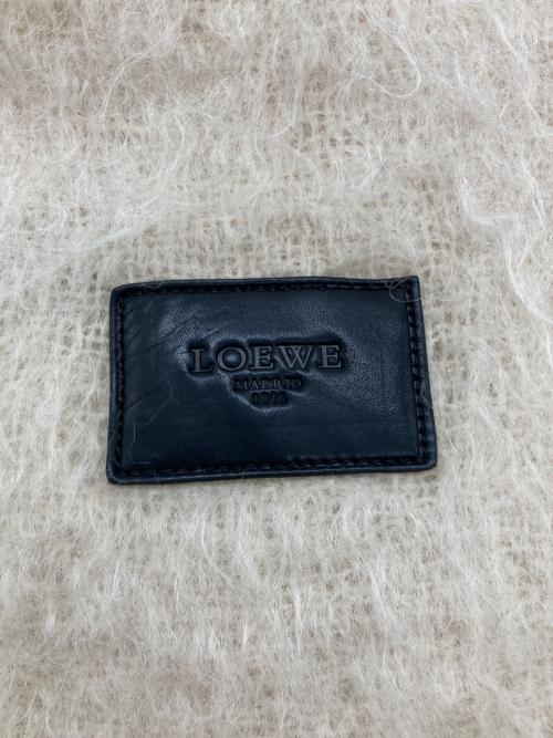 LOEWE（ロエベ）LOEWE (ロエベ) アナグラムモヘアマフラー ホワイトの古着・服飾アイテム