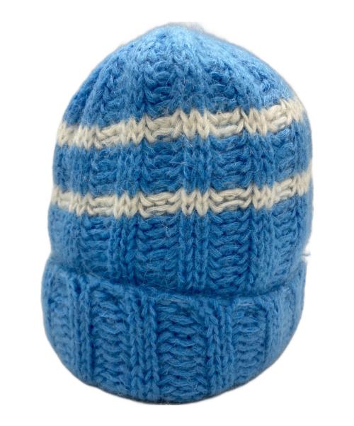 SUPREME（シュプリーム）Supreme (シュプリーム) Brushed Stripe Beanie ブルーの古着・服飾アイテム