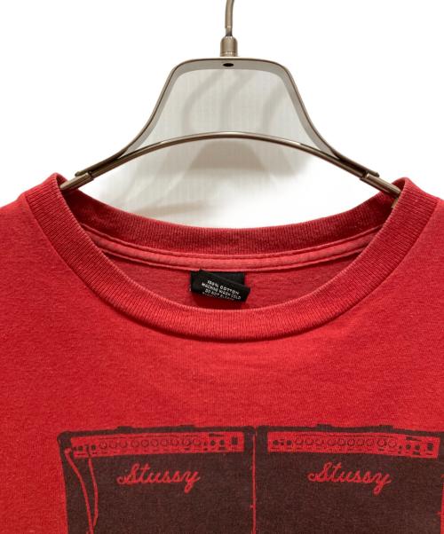 stussy（ステューシー）stussy (ステューシー) スカルプリントTシャツ レッド サイズ:SIZE Lの古着・服飾アイテム