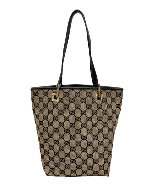 GUCCI（グッチ）GUCCI (グッチ) キャンバストートバッグ GG ブラウンの古着・服飾アイテム