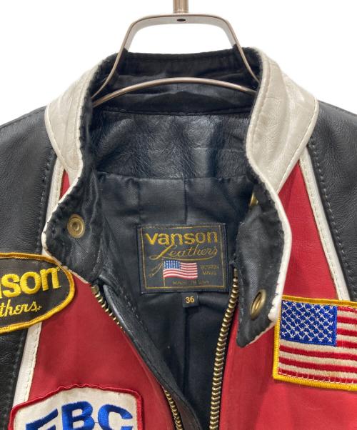 VANSON（バンソン）VANSON (バンソン) RJP シングル ライダースジャケット ブラック サイズ:SIZE 36の古着・服飾アイテム