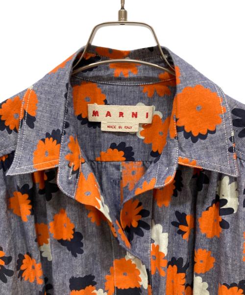 MARNI（マルニ）MARNI (マルニ) プリントシャツワンピース ネイビー サイズ:SIZE 36の古着・服飾アイテム