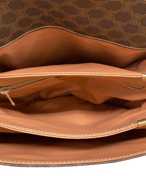 CELINE（セリーヌ）CELINE (セリーヌ) マカダム柄フラップショルダーバッグ　マカダム ベージュの古着・服飾アイテム