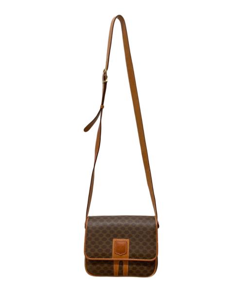 CELINE（セリーヌ）CELINE (セリーヌ) マカダム柄フラップショルダーバッグ　マカダム ベージュの古着・服飾アイテム