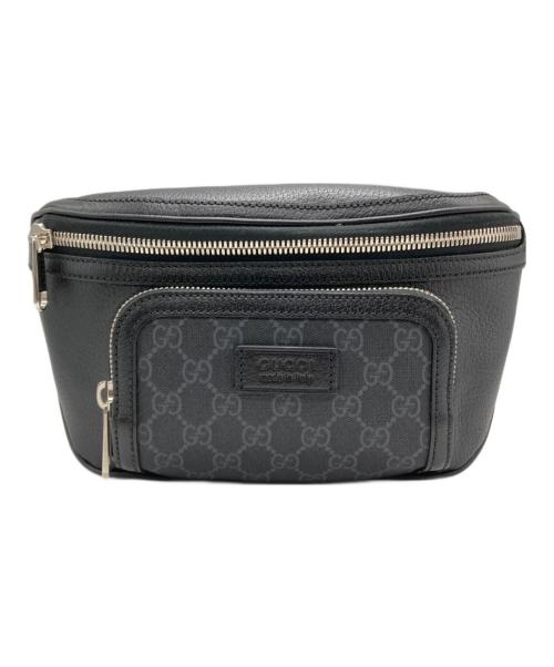 GUCCI（グッチ）GUCCI (グッチ) スモール ベルトバッグ GGスプリーム ブラックの古着・服飾アイテム