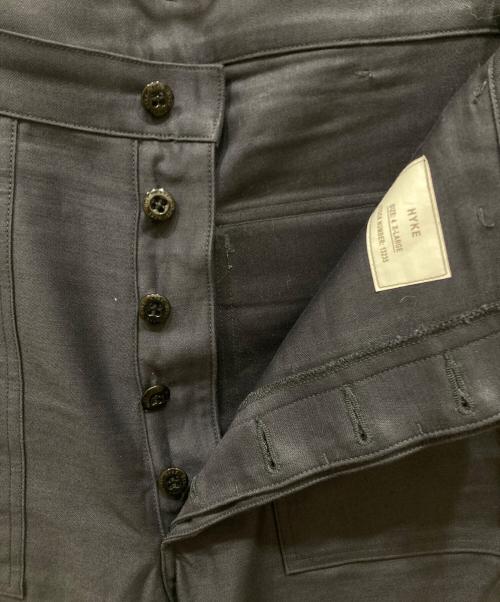 HYKE（ハイク）HYKE (ハイク) BACK SATIN BAKER PANTS ネイビー サイズ:SIZE XLの古着・服飾アイテム
