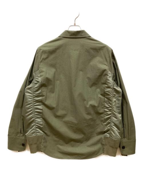 sacai（サカイ）sacai (サカイ) Cotton Oxford Nylon Twill Shirt カーキ サイズ:SIZE 3の古着・服飾アイテム