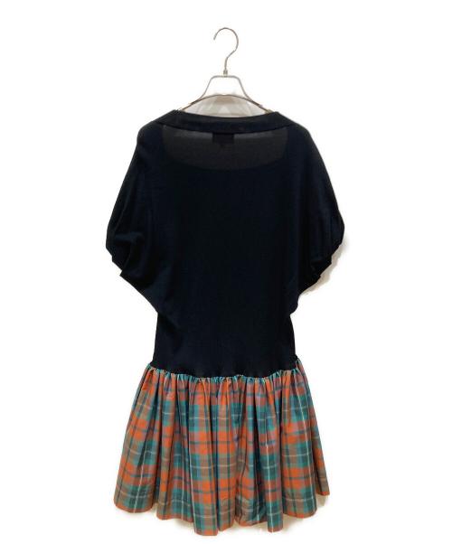 Vivienne Westwood RED LABEL（ヴィヴィアンウエストウッドレッドレーベル）Vivienne Westwood RED LABEL (ヴィヴィアンウエストウッドレッドレーベル) 半袖ワンピース ブラック×オレンジ サイズ:SIZE 2の古着・服飾アイテム