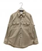 MADISON BLUEマディソンブルー）の古着「HAMPTON BACK SATIN SHIRT」｜ベージュ