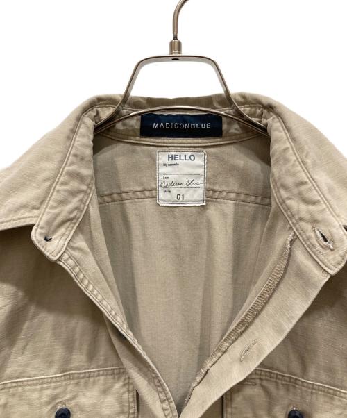 MADISON BLUE（マディソンブルー）MADISON BLUE (マディソンブルー) HAMPTON BACK SATIN SHIRT ベージュ サイズ:SIZE Sの古着・服飾アイテム