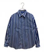 MATTEAU×DEUXIEME CLASSEマトー×ドゥーズィエム クラス）の古着「CLASSIC STRIPE SHIRT」｜ブルー