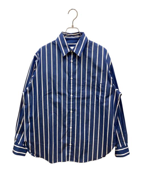 MATTEAU（マトー）MATTEAU (マトー) DEUXIEME CLASSE (ドゥーズィエム クラス) CLASSIC STRIPE SHIRT ブルー サイズ:SIZE 2 未使用品の古着・服飾アイテム