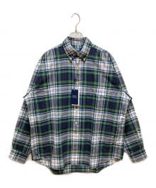 POLO RALPH LAUREN（ポロ・ラルフローレン）の古着「SPORT SHIRT　THE BIG SHIRT」｜グリーン