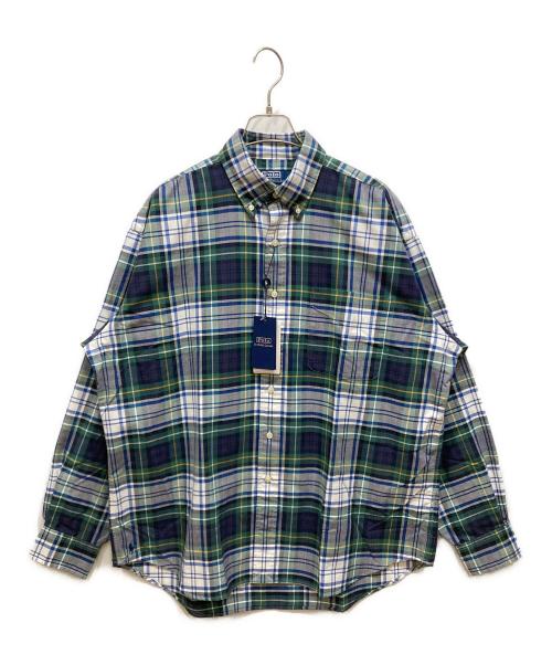 POLO RALPH LAUREN（ポロ・ラルフローレン）POLO RALPH LAUREN (ポロ・ラルフローレン) SPORT SHIRT　THE BIG SHIRT グリーン サイズ:SIZE M 未使用品の古着・服飾アイテム