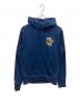 POLO RALPH LAUREN（ポロ・ラルフローレン）の古着「エンブロイダリールバッグフリースフーディー」｜ネイビー