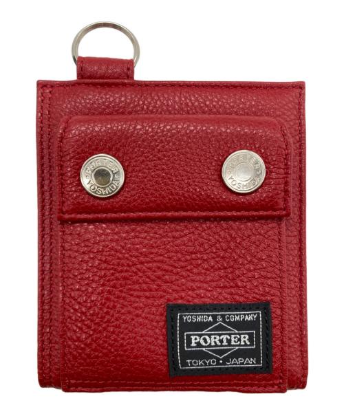 PORTER（ポーター）PORTER (ポーター) SHRINK RED SQUARE PURSE レッドの古着・服飾アイテム