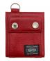 PORTER（ポーター）の古着「SHRINK RED SQUARE PURSE」｜レッド