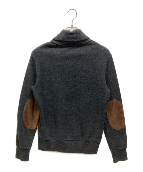 POLO RALPH LAUREN（ポロ・ラルフローレン）POLO RALPH LAUREN (ポロ・ラルフローレン) エルボーパッチショールカラーニット グレー サイズ:SIZE XSの古着・服飾アイテム