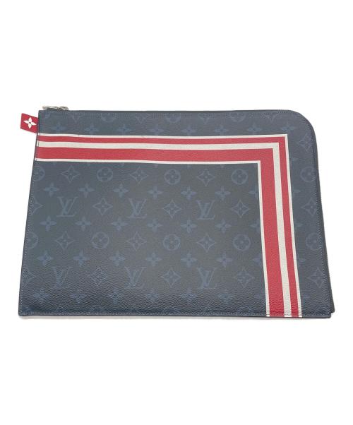 LOUIS VUITTON（ルイ ヴィトン）LOUIS VUITTON (ルイ ヴィトン) クラッチバッグ ネイビーの古着・服飾アイテム