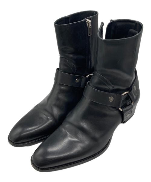 Saint Laurent Paris（サンローランパリ）Saint Laurent Paris (サンローランパリ) Classic Wyatt Harness Ring Boot ブラック サイズ:SIZE　41の古着・服飾アイテム