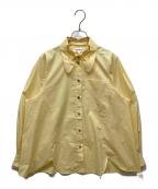 ENFOLDエンフォルド）の古着「HOLE-COLLAR SHIRT」｜イエロー