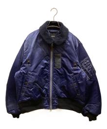 BEAMS（ビームス）の古着「ワイドショートフィット B-15タイプ フライトジャケット」｜ネイビー
