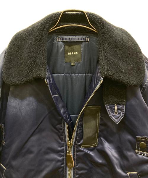 BEAMS（ビームス）BEAMS (ビームス) ワイドショートフィット B-15タイプ フライトジャケット ネイビー サイズ:SIZE Lの古着・服飾アイテム
