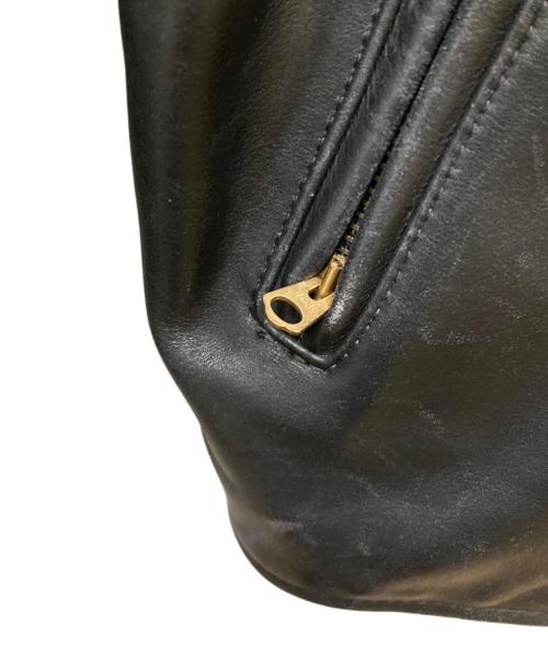 VANSON（バンソン）VANSON (バンソン) レザー ダブルライダース ジャケット ブラック サイズ:SIZE 42の古着・服飾アイテム